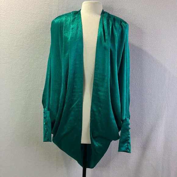 1980s Dressy Sleeveless Turtleneck Open Back Jumpsuit & Jacket - Picture 9 of 13